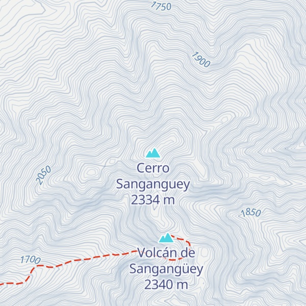 Map of Cerro Sanganguey