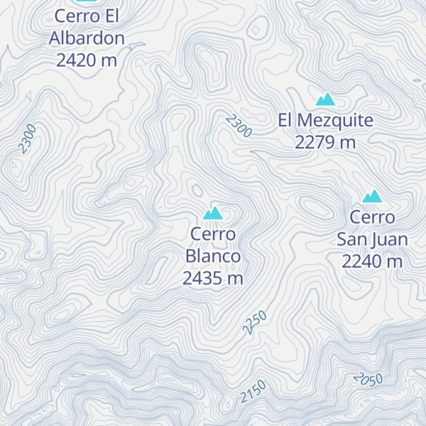 Map of Cerro Blanco