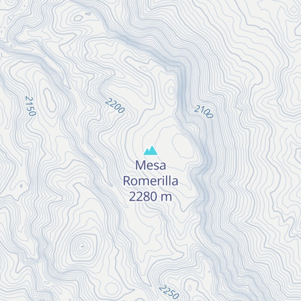 Map of Mesa Romerilla