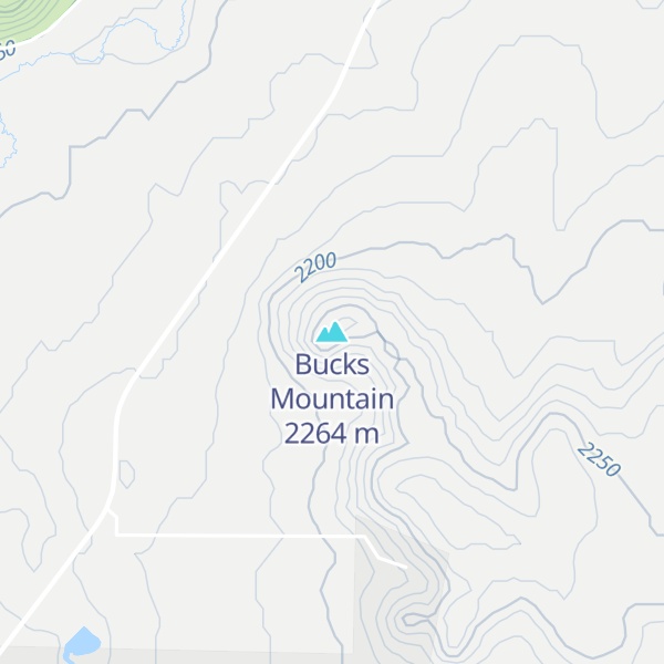 Map of Bucks Mountain