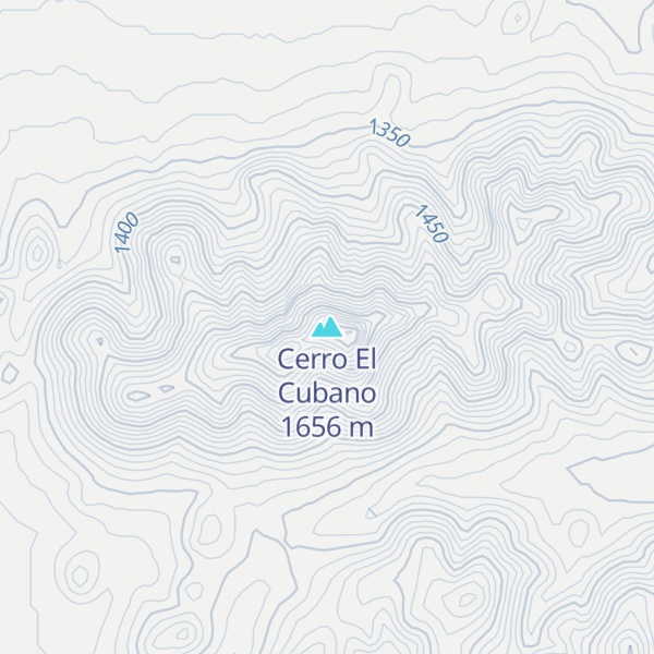 Map of Cerro El Cubano