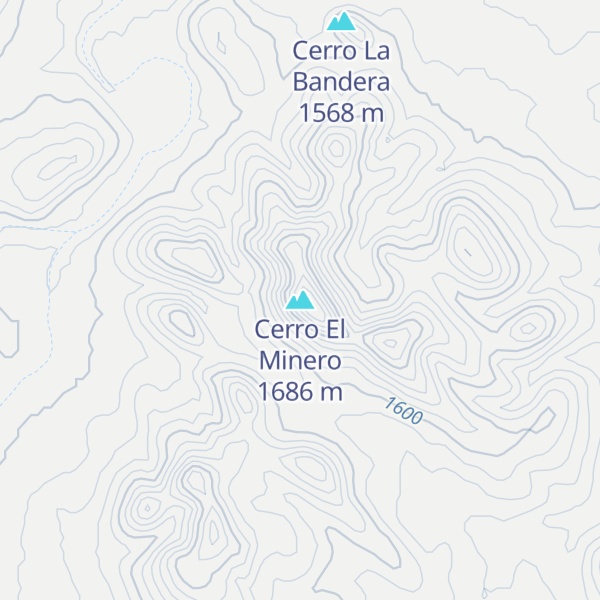 Map of Cerro El Minero