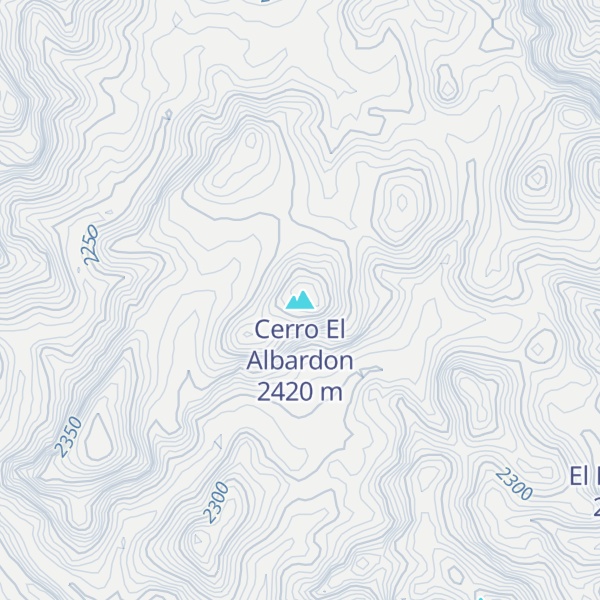 Map of Cerro El Albardon