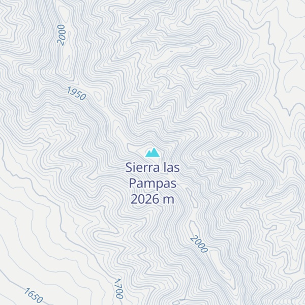 Map of Sierra las Pampas