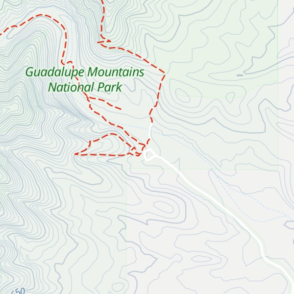 Map of McKittrick Canyon Visitors Center
