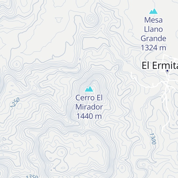 Map of Cerro El Mirador