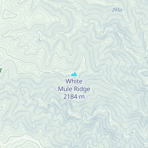 Map of White Mule Ridge