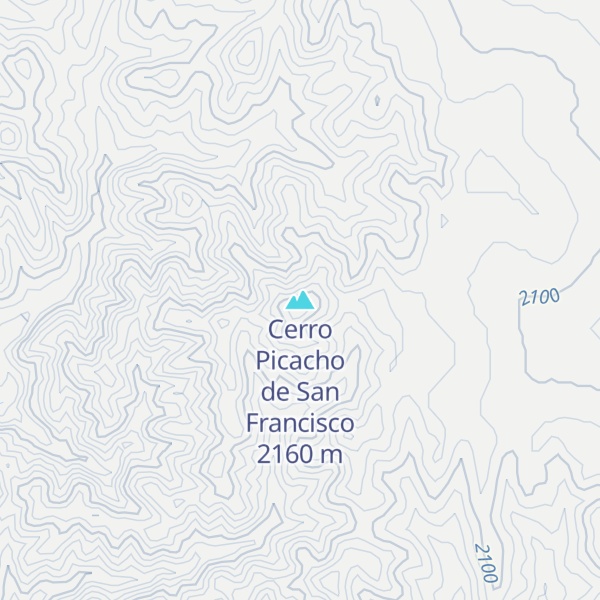 Map of Cerro Picacho de San Francisco