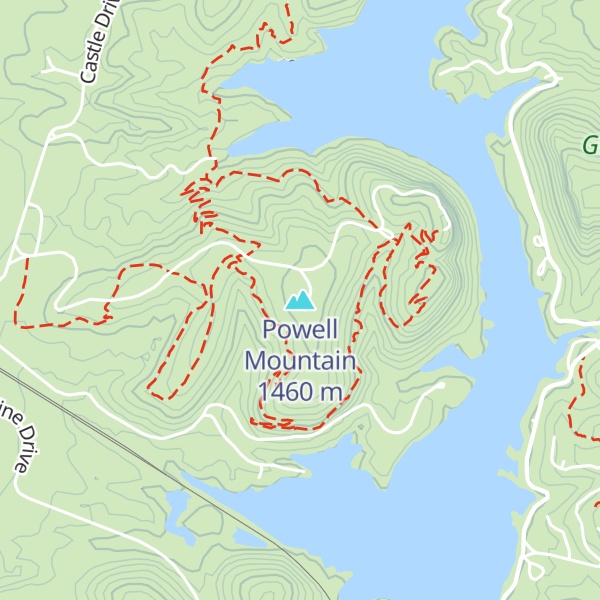 Map of Powell Mountain