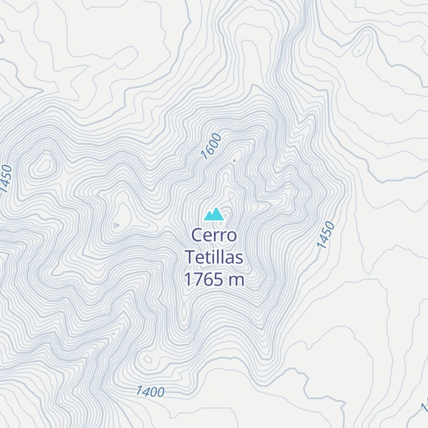 Map of Cerro Tetillas