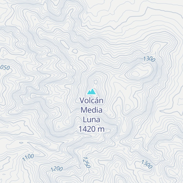 Map of Volcán Media Luna
