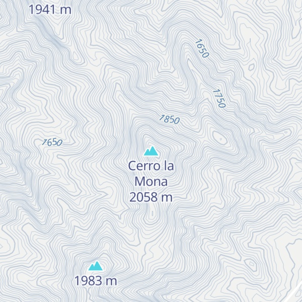 Map of Cerro la Mona