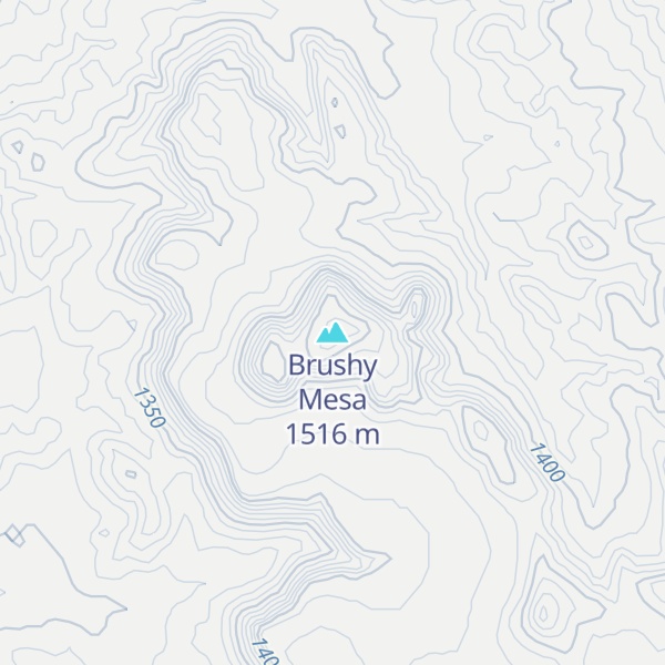 Map of Brushy Mesa