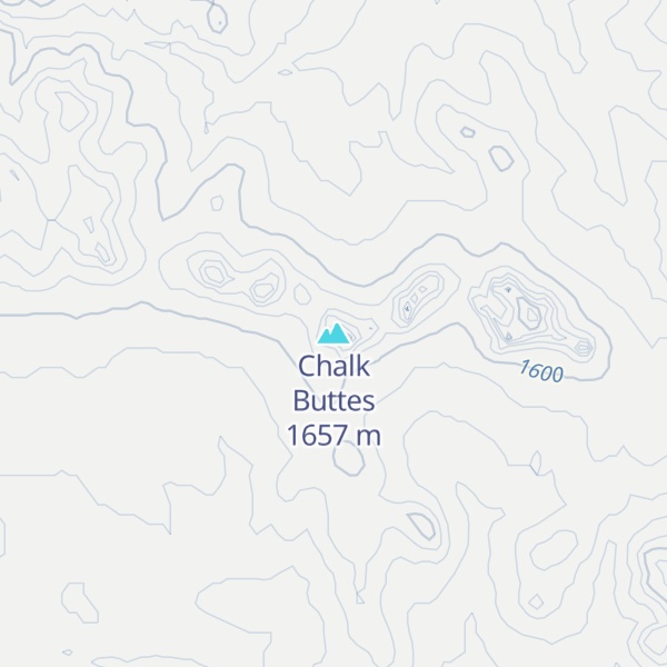 Map of Chalk Buttes