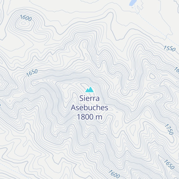 Map of Sierra Asebuches