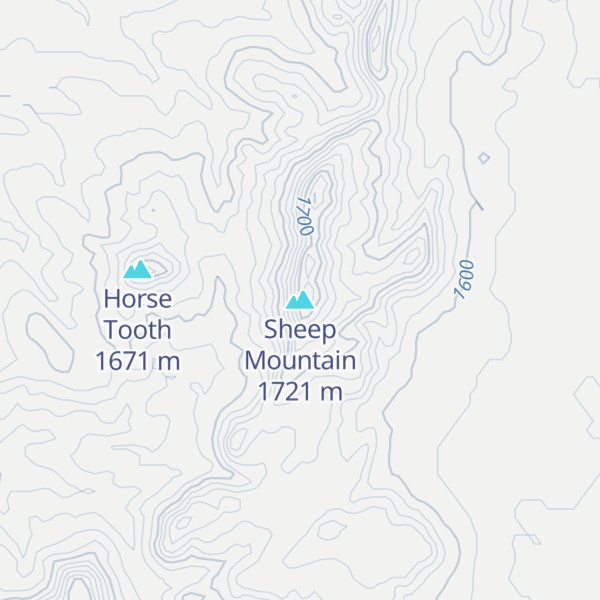 Map of Sheep Mountain
