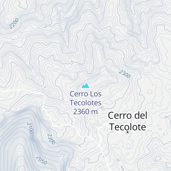 Map of Cerro Los Tecolotes
