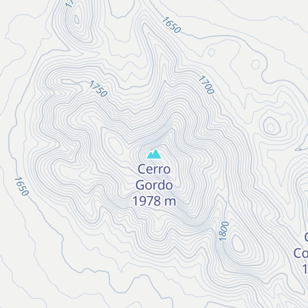 Map of Cerro Gordo