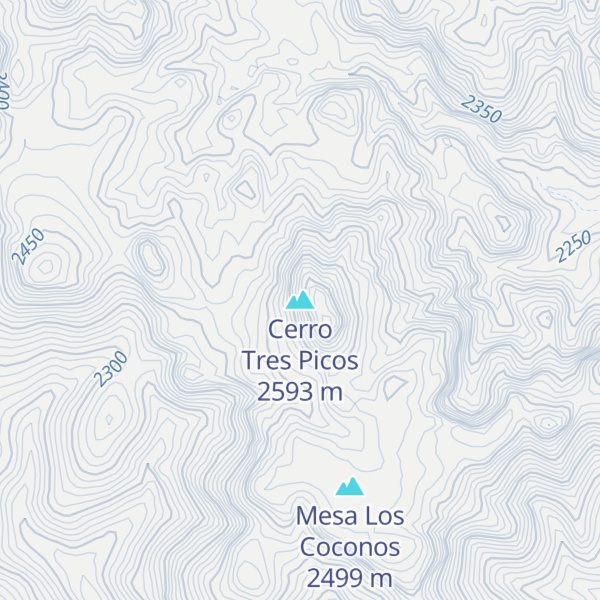 Map of Cerro Tres Picos