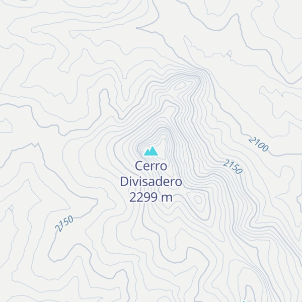 Map of Cerro Divisadero
