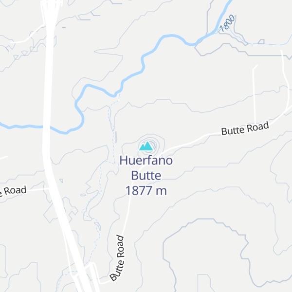 Map of Huerfano Butte