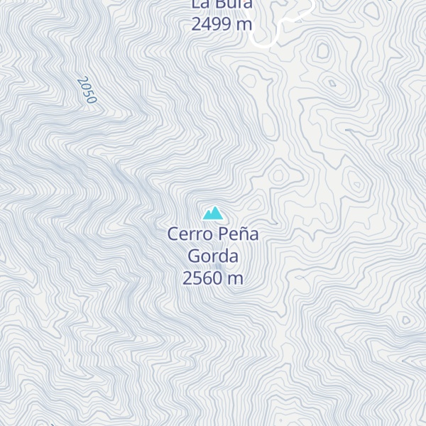 Map of Cerro Peña Gorda