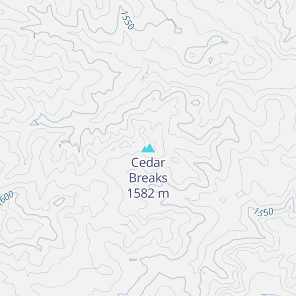 Map of Cedar Breaks