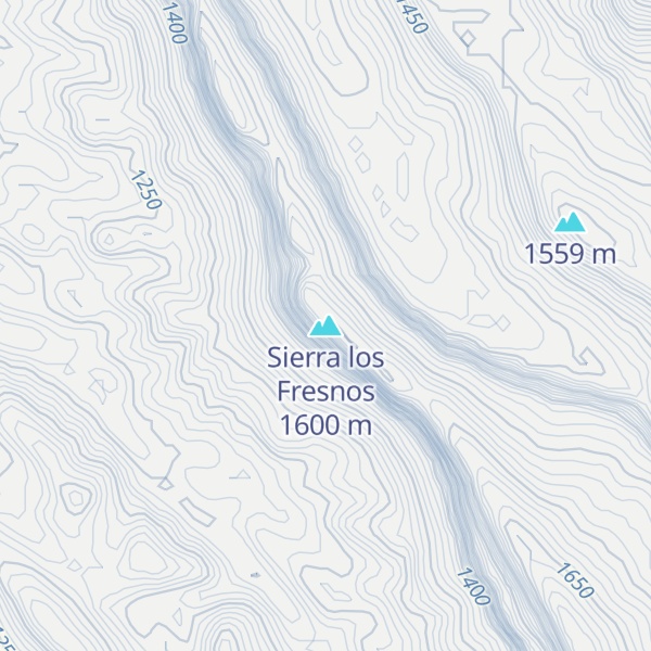 Map of Sierra los Fresnos
