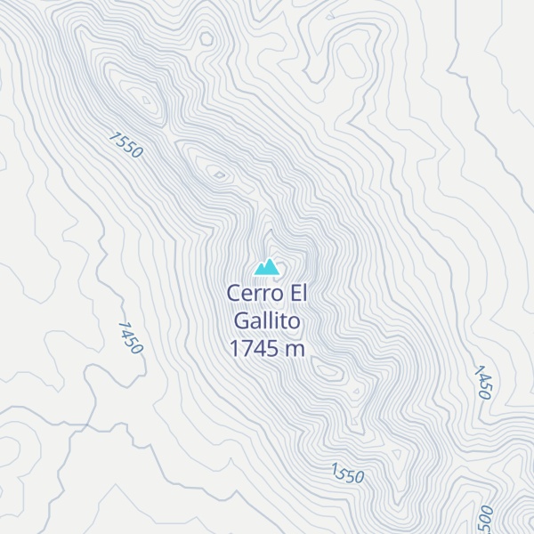Map of Cerro El Gallito