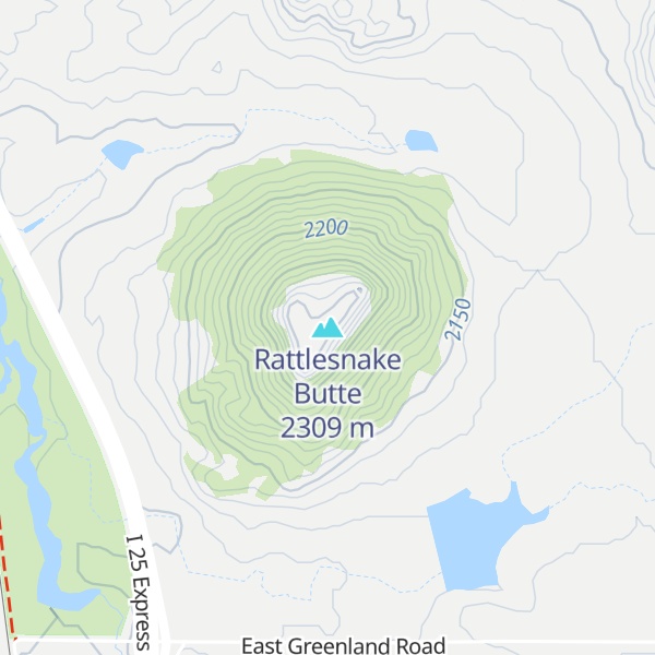 Map of Rattlesnake Butte