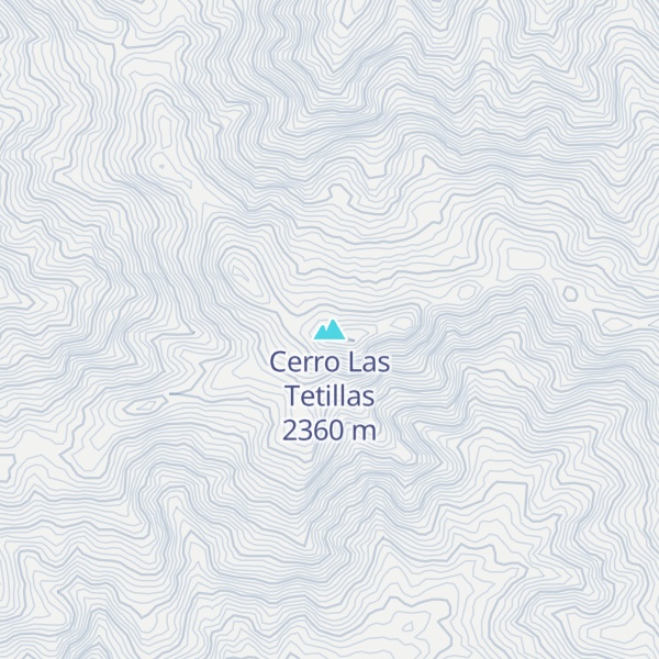 Map of Cerro Las Tetillas