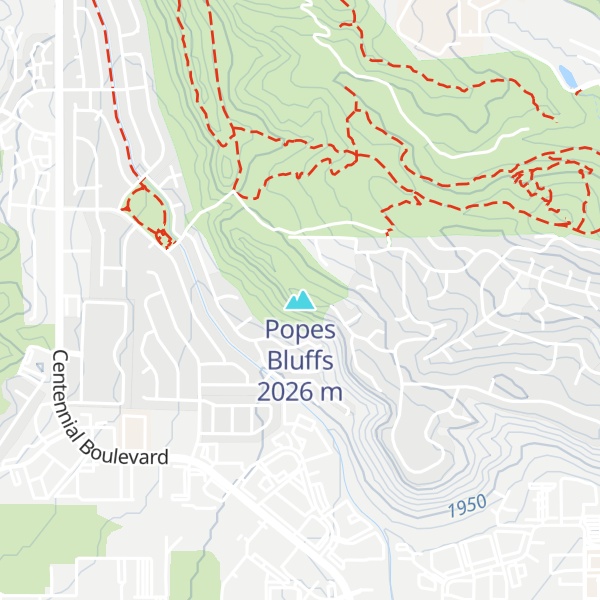 Map of Popes Bluffs