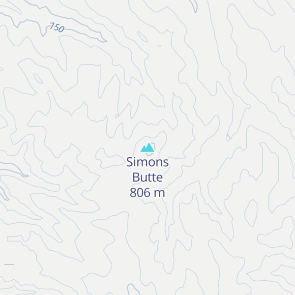 Map of Simons Butte