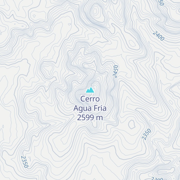 Map of Cerro Agua Fria
