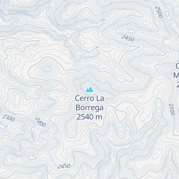Map of Cerro La Borrega