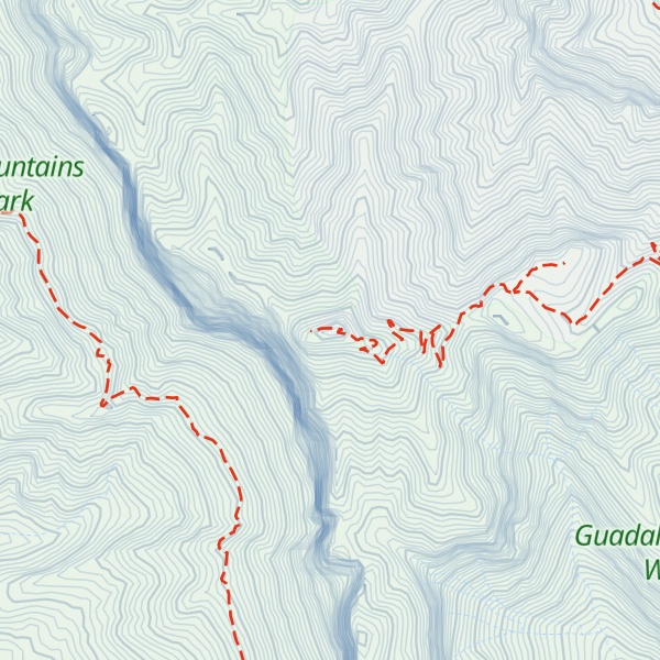 Map of Guadalupe Peak