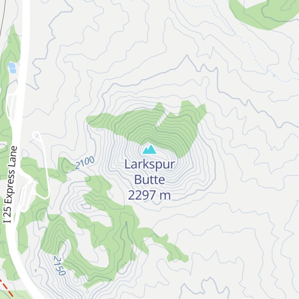 Map of Larkspur Butte