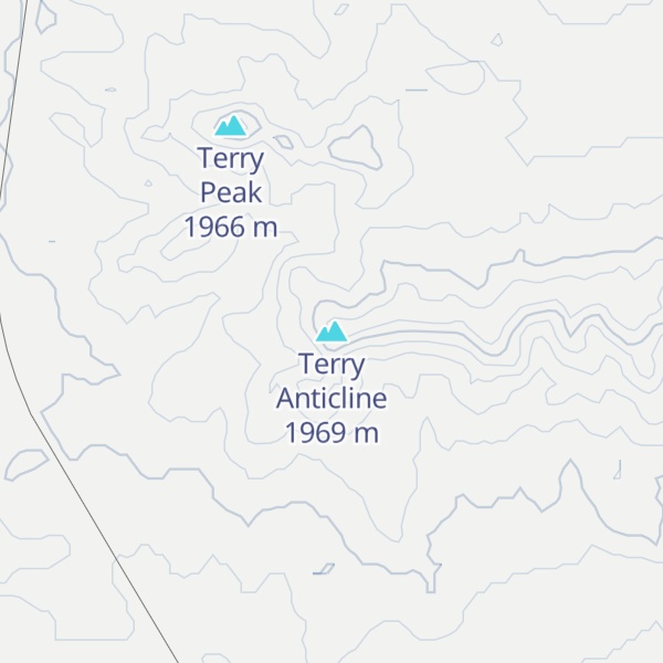 Map of Terry Anticline