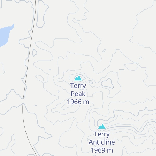Map of Terry Peak