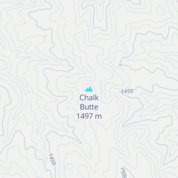 Map of Chalk Butte