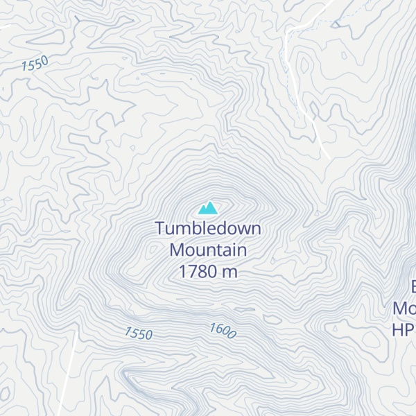 Map of Tumbledown Mountain