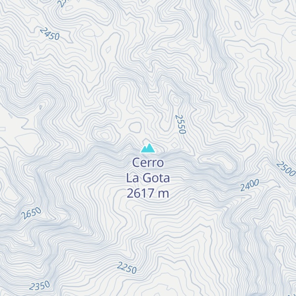 Map of Cerro La Gota