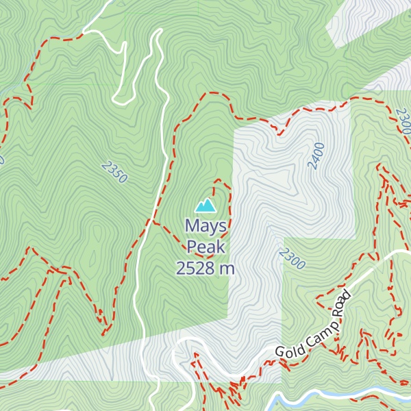 Map of Mays Peak