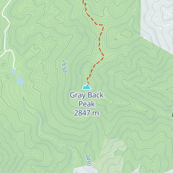 Map of Gray Back Peak