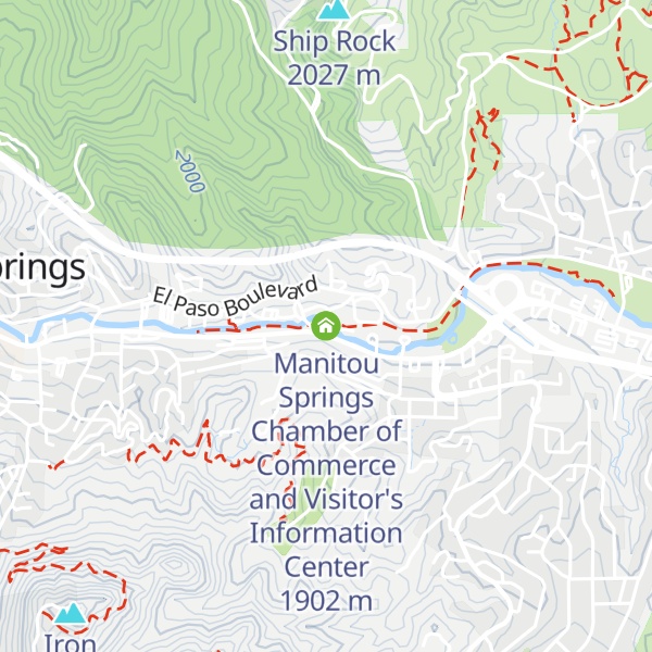 Map of Manitou Springs Chamber of Commerce and Visitor's Information Center