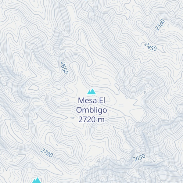 Map of Mesa El Ombligo