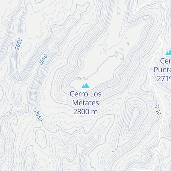 Map of Cerro Los Metates