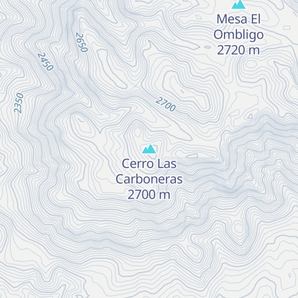 Map of Cerro Las Carboneras