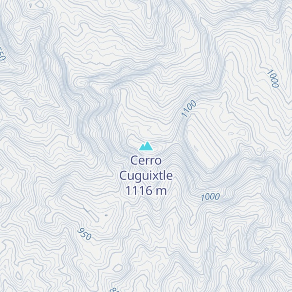 Map of Cerro Cuguixtle