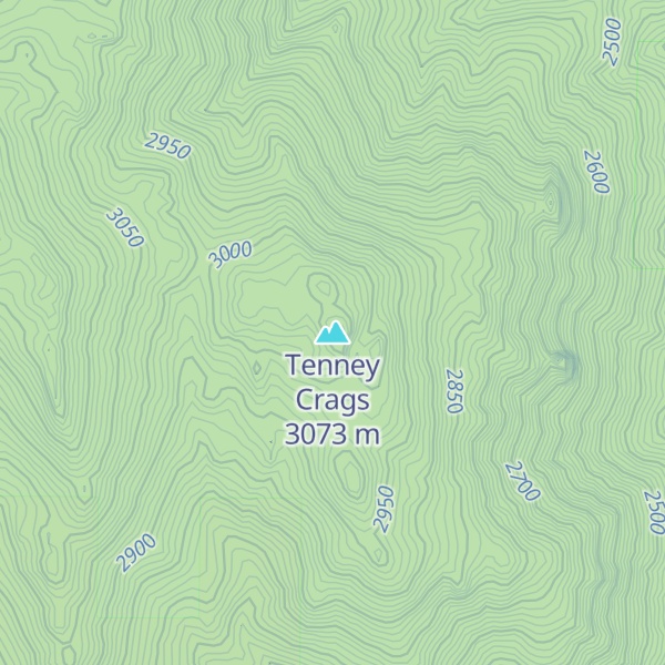 Map of Tenney Crags